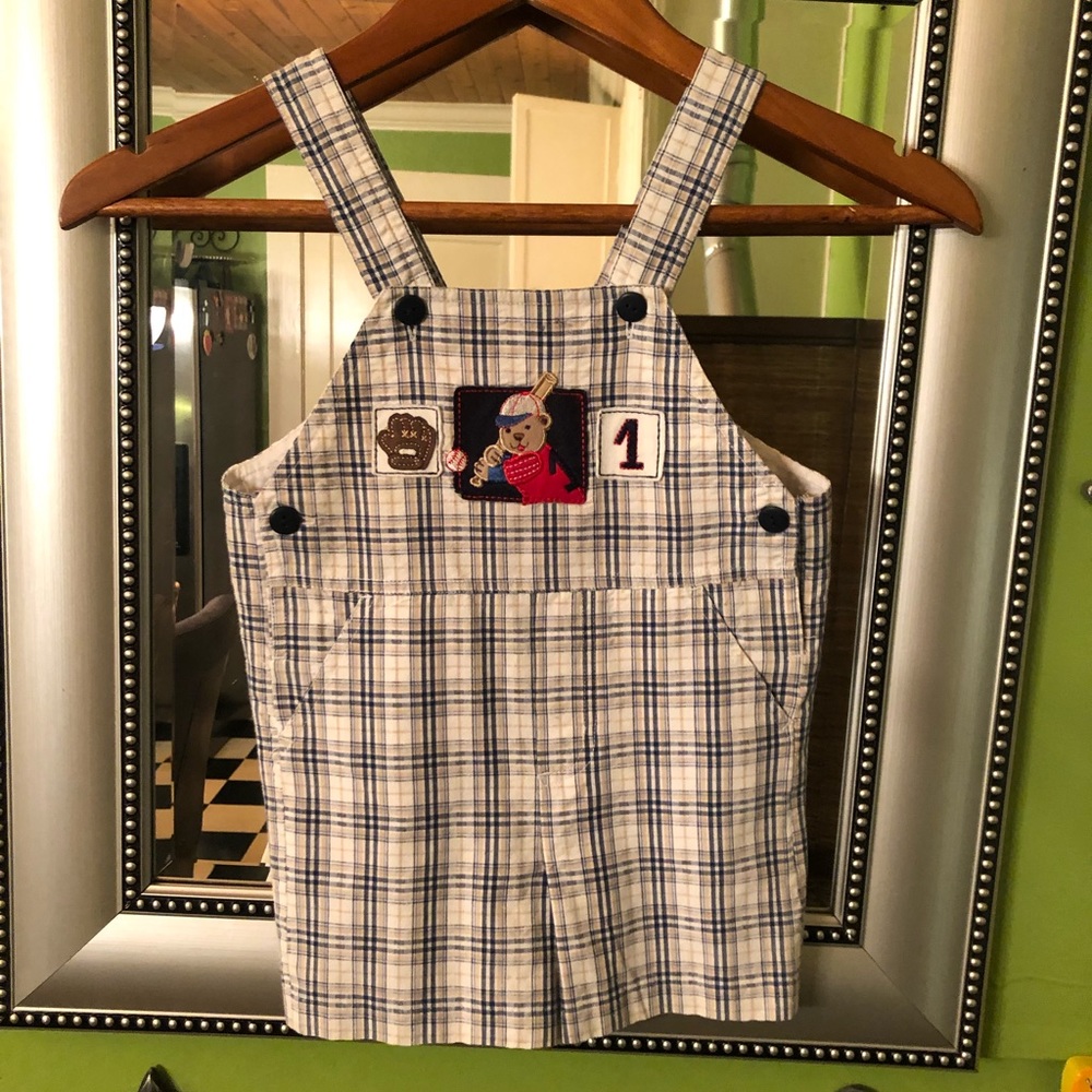 Lil Boys Plaid Romper